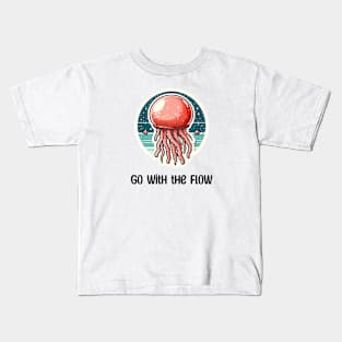 Cannonball Jellyfish Go With the Flow Kids T-Shirt